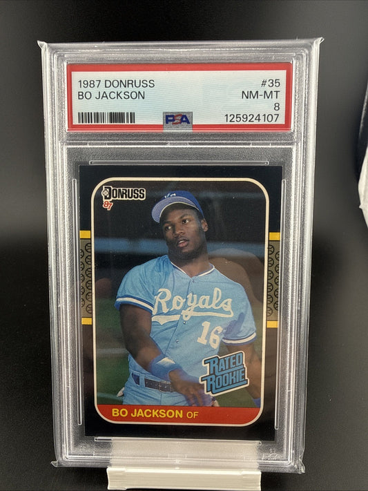 1987 RC Donruss Rookie #35 Bo Jackson PSA 8 NM-MT