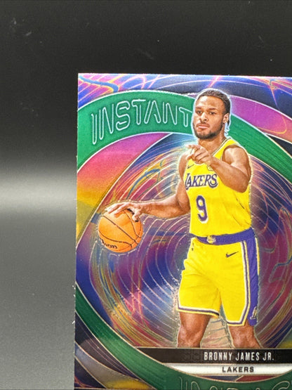 2024-25 Panini Prizm - Instant Impact Bronny James #7 Green Prizm (RC)