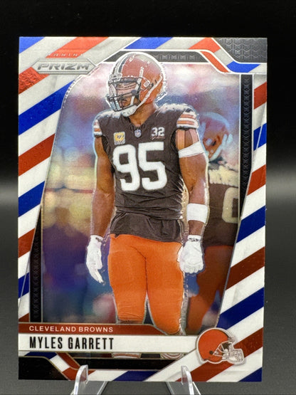 2024 Panini Prizm - Myles Garrett #69 Red White & Blue Prizm