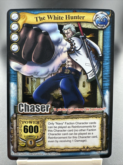 Bandai One Piece CCG Chaser The White Hunter Silver Rare BL Holo Vintage 2006