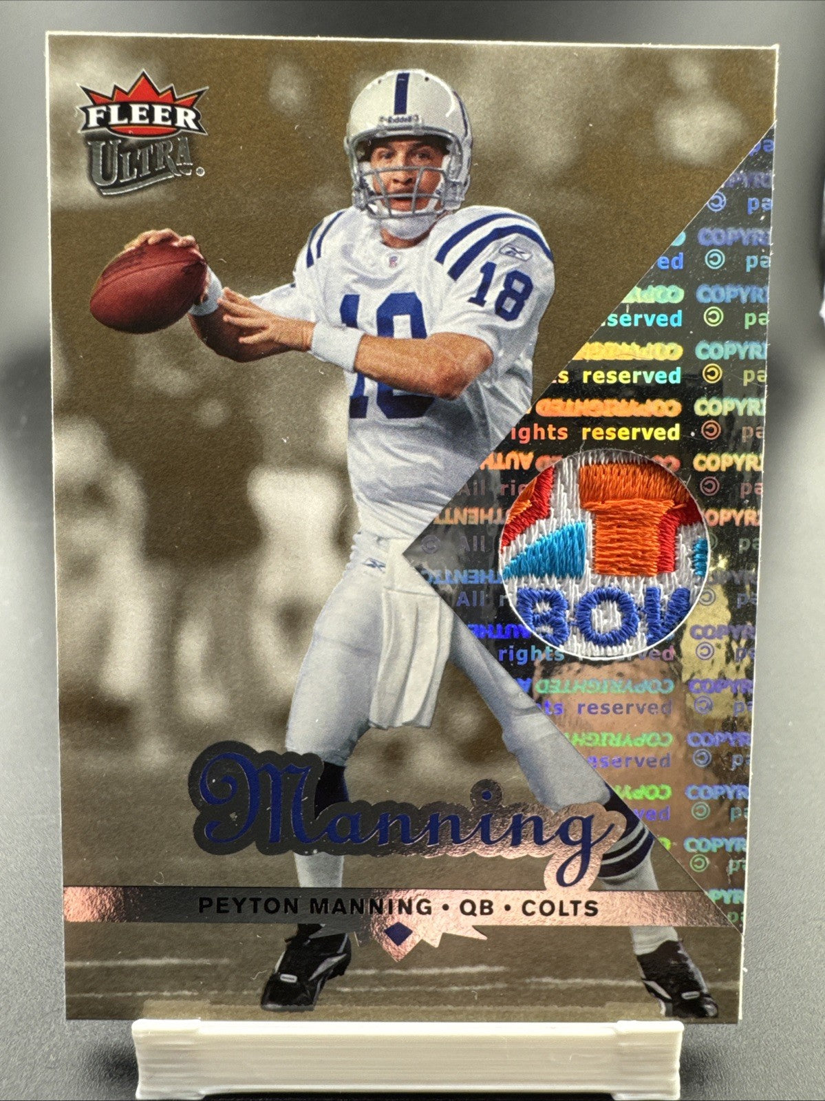 2006 Fleer Ultra Peyton Manning Pro Bowl Patch #82