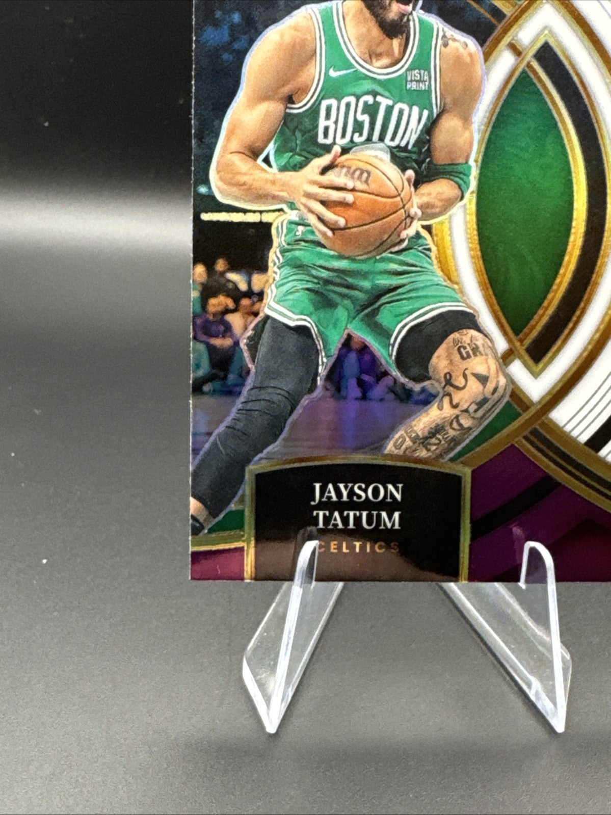 2023 Panini Select Jayson Tatum Green/White/Pink Prizm #156