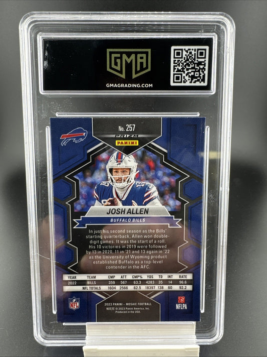 2023 Panini Mosaic - National Pride Josh Allen #257 Reactive Blue Mosaic GMA 10
