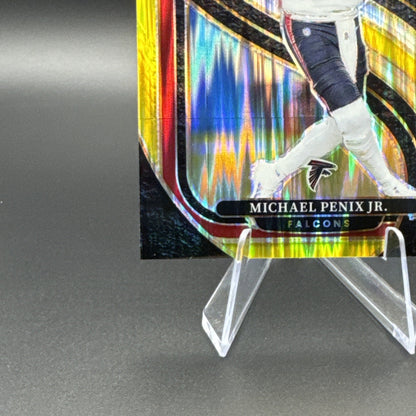 2024 Select Michael Penix Jr. Premier RC Red and Yellow Prizm Shock #110