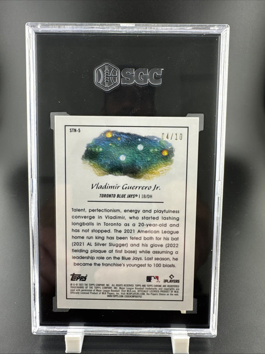 2023 Topps Cosmic Chrome STN-5 Vladimir Guerrero Jr Black Eclipse Refractor 4/10