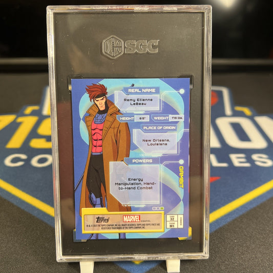 2025 Topps Finest X-Men 97 #32 GAMBIT X-FRACTOR #d 15/97 MASTERS SGC 9.5