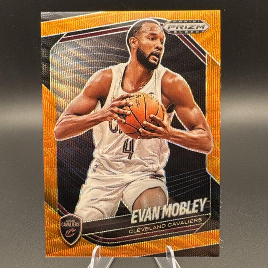 Evan Mobley 2024-25 Panini Prizm Black Orange Wave Prizm 19/60 #121