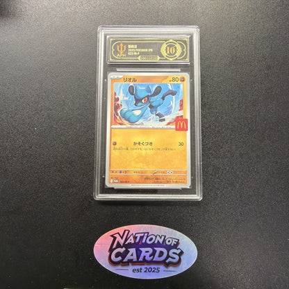 2025 POKEMON JPN MEGA EVOLUTION MCDONALD'S PROMO RIOLU APH 10 PRISTINE