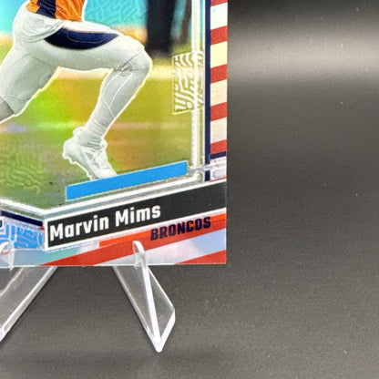 2023 Panini Marvin Mims SSP Candy Cane Optic Holo Rated Rookie #231