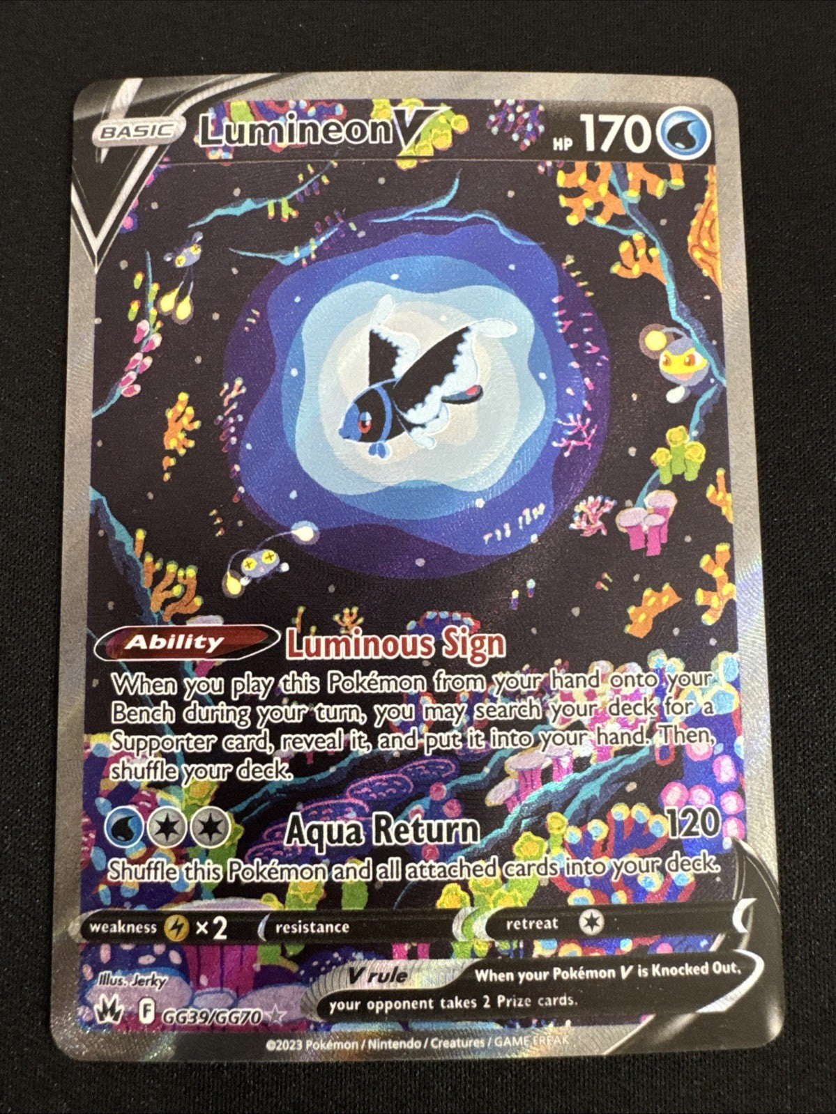 Pokemon Crown Zenith Galarian Gallery Lumineon V GG39/GG70 Ultra Rare NM