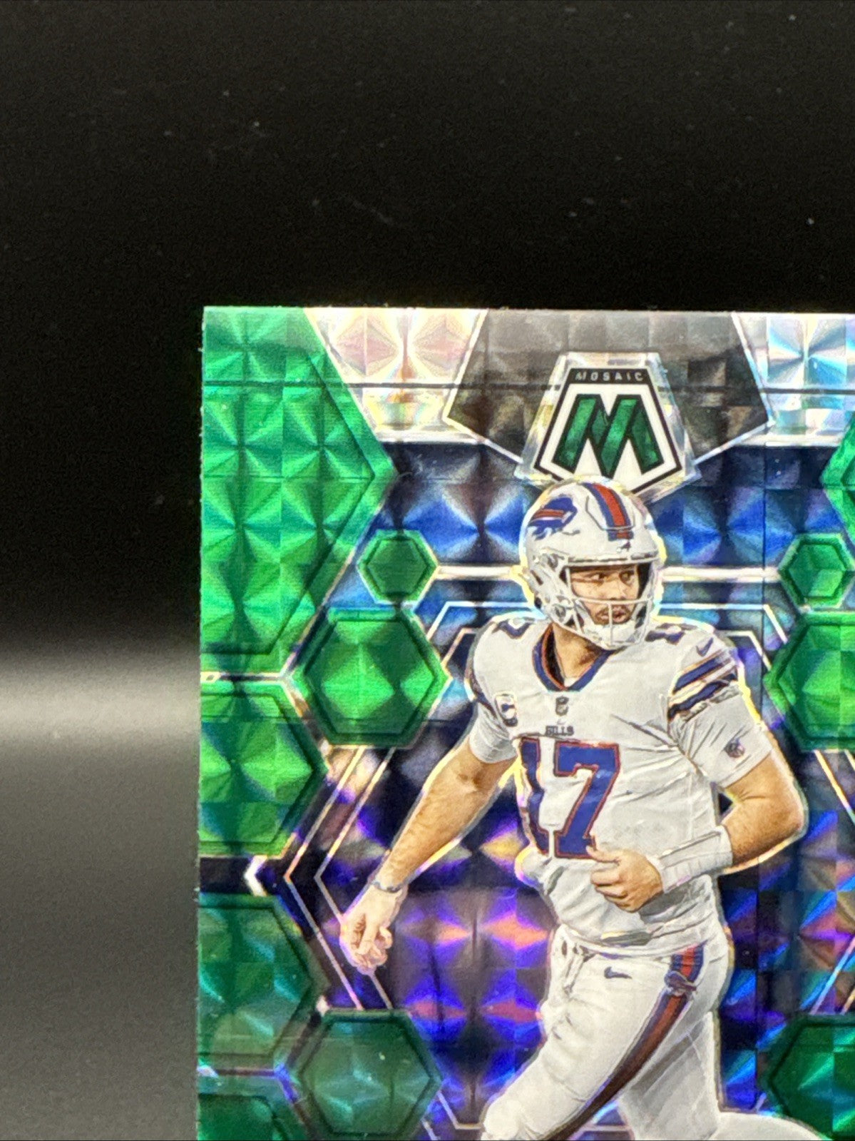 2023 Panini Mosaic Josh Allen Green Prizm Parallel Buffalo Bills #21