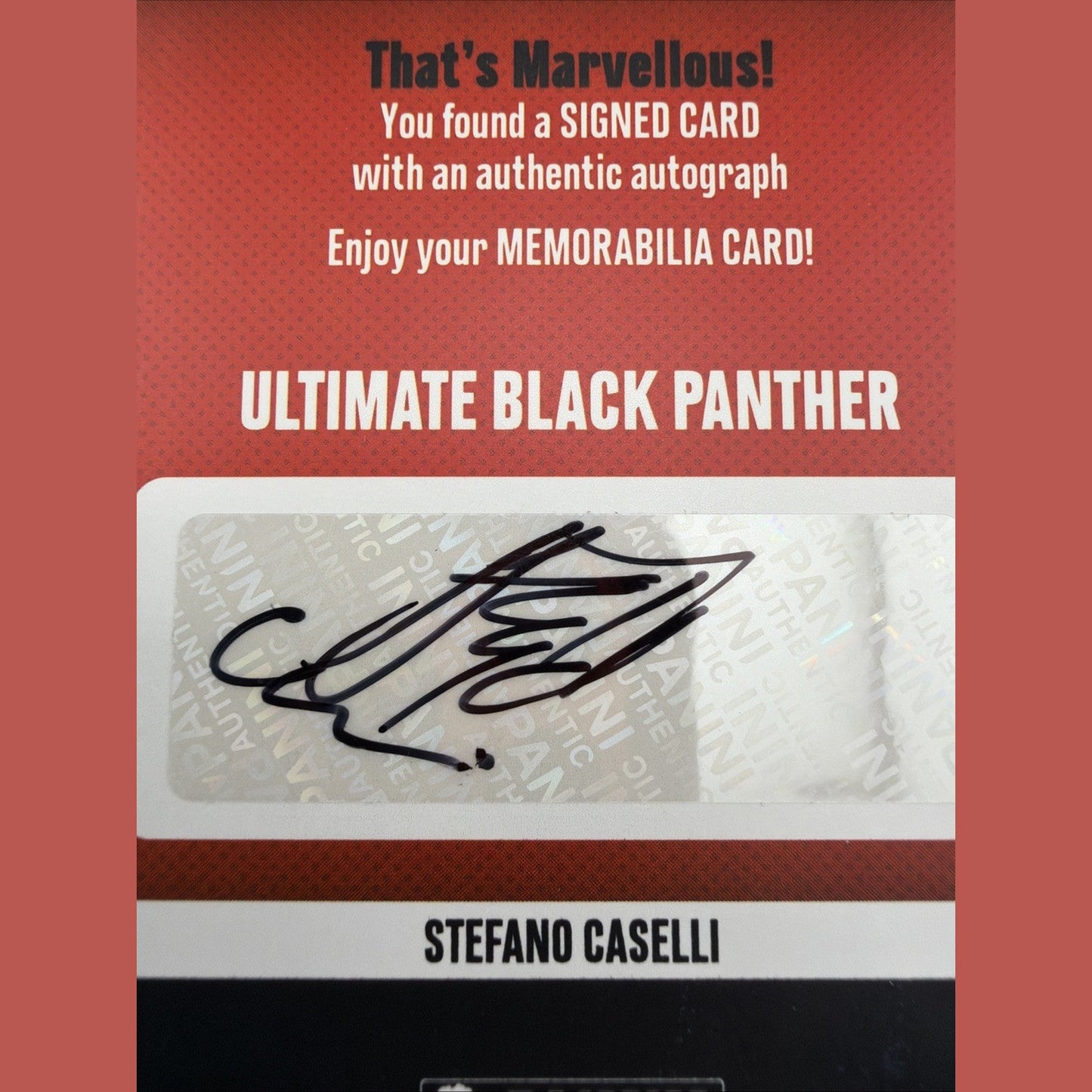 Marvel Anthology Panini - Ultimate Black Panther (17) Signed Memorabilia Card