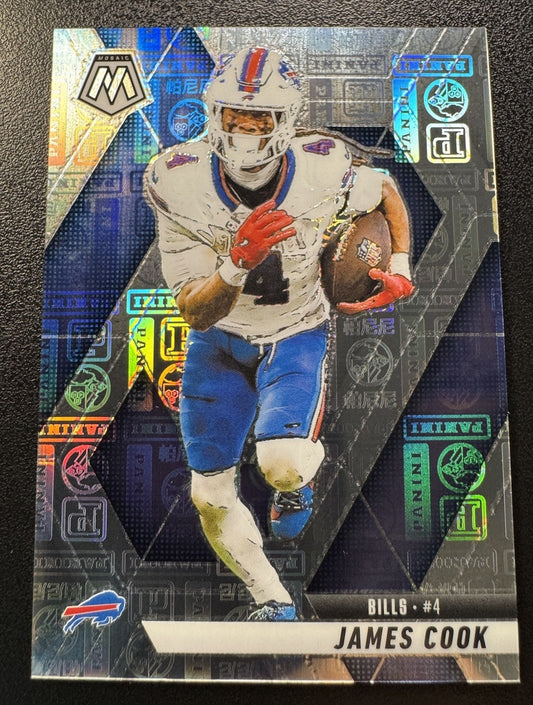 JAMES COOK 2025 Mosaic Silver Knight /149 Mosaic Prizm #201 Buffalo Bulls