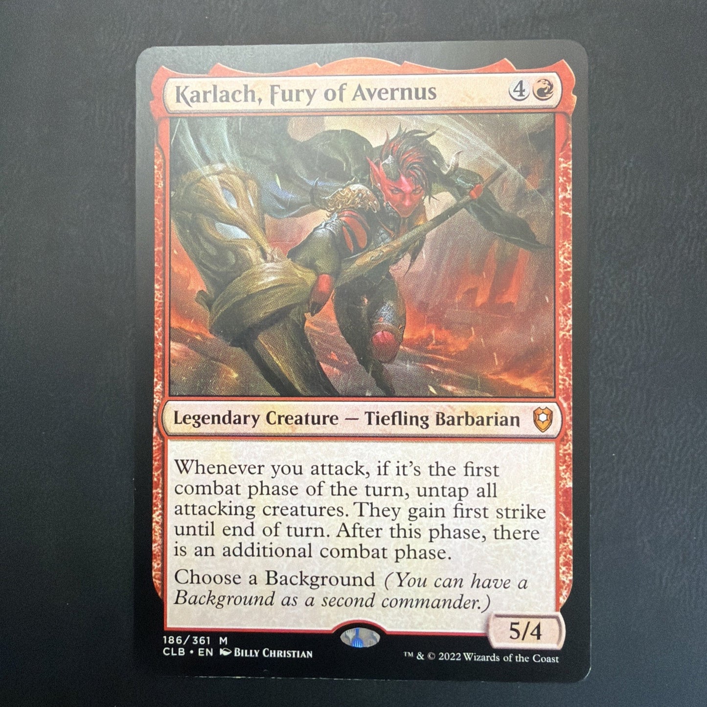 Karlach, Fury of Avernus Commander Legends: Battle for Baldur's Gate Reg X1 NM