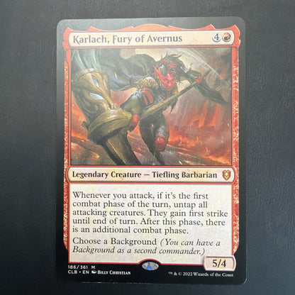 Karlach, Fury of Avernus Commander Legends: Battle for Baldur's Gate Reg X1 NM