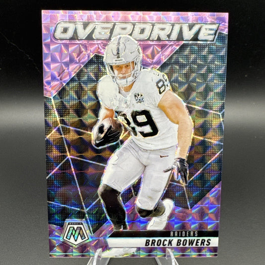 2025 Mosaic Brock Bowers 44/49 Purple Prizm Overdrive #9 Raiders SP