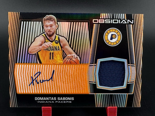 2019-20 Panini Obsidian Domantas Sabonis Orange Electric Etch Game-worn Auto /50