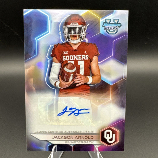 2023 Bowman U Best Football Jackson Arnold Auto Refractor RC Rookie Autograph