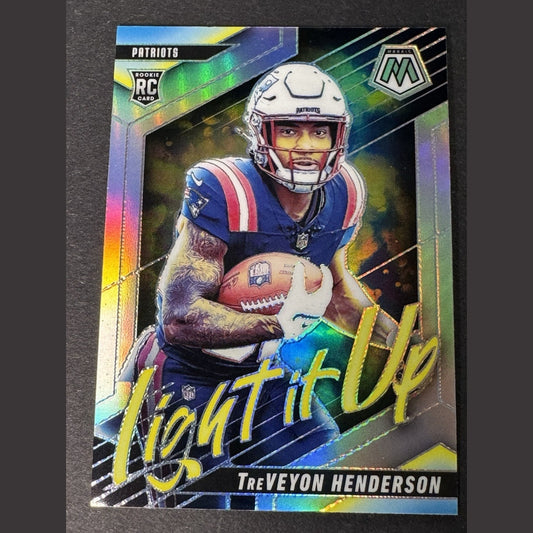 TREVEYON HENDERSON - 2025 MOSAIC #10 - LIGHT IT UP -  SILVER PRIZM (RC) PATRIOTS