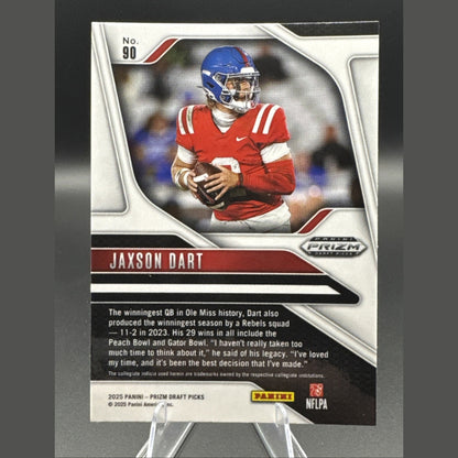 2025 prizm draft picks football Jaxson Dart  #90