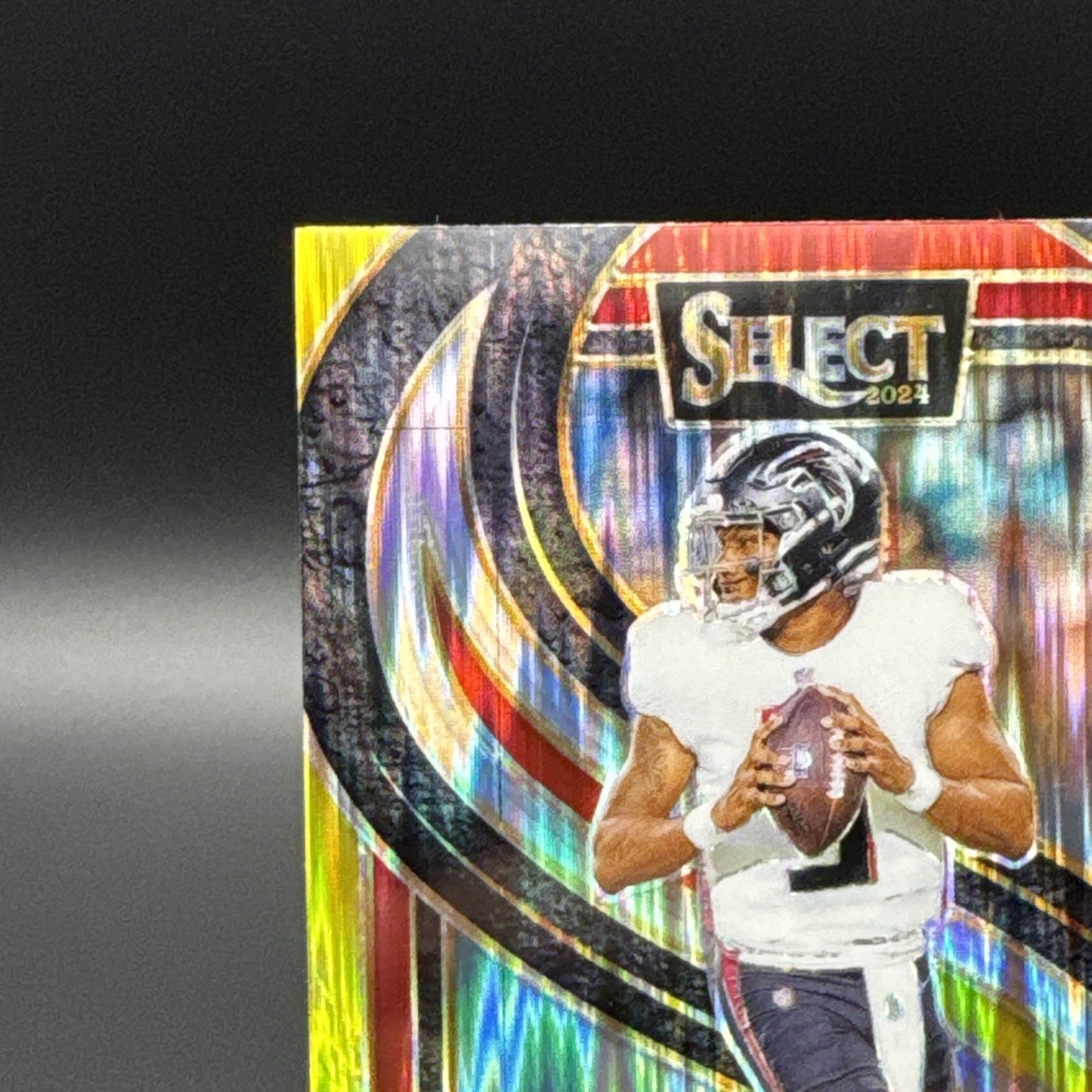 2024 Select Michael Penix Jr. Premier RC Red and Yellow Prizm Shock #110