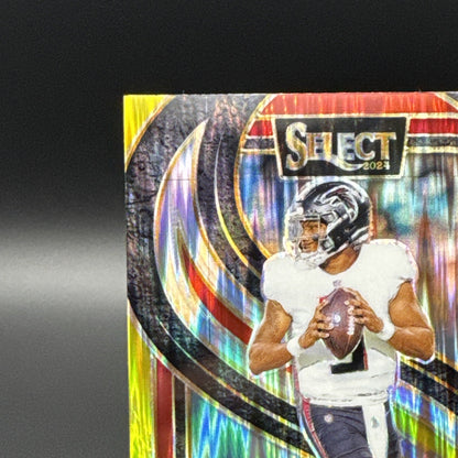 2024 Select Michael Penix Jr. Premier RC Red and Yellow Prizm Shock #110