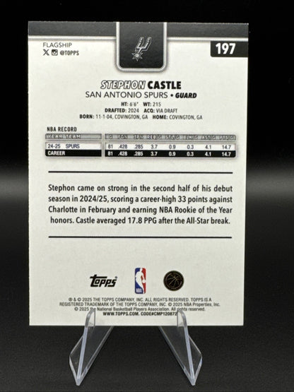 2025-26 Topps Stephon Castle #197 All Rookie Team San Antonio Spurs 353/2025
