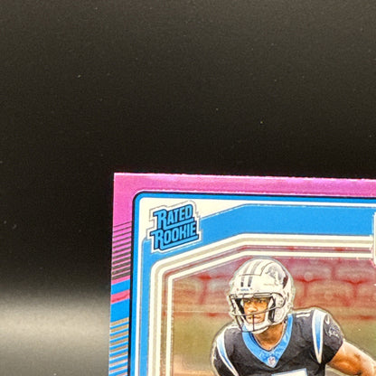 2024 Panini Donruss Rated Rookie Optic Preview Pink Prizm #323 Xavier Legette RC