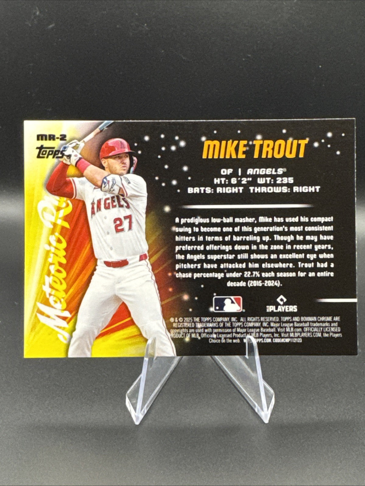 2025 Bowman Chrome - Mike Trout - Meteoric Rise Insert LA Angels #MR-2