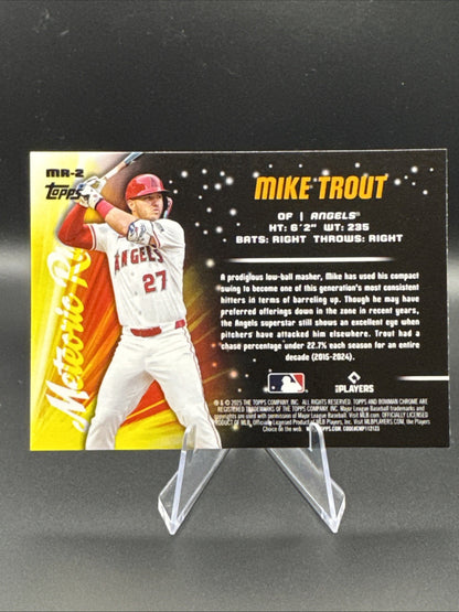 2025 Bowman Chrome - Mike Trout - Meteoric Rise Insert LA Angels #MR-2