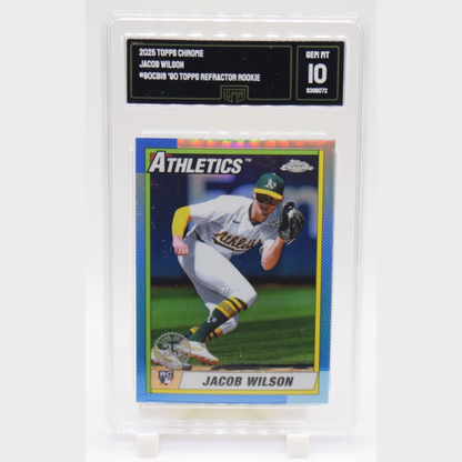 2025 Topps Chrome Jacob Wilson 1990 Refractor GMA MT 10