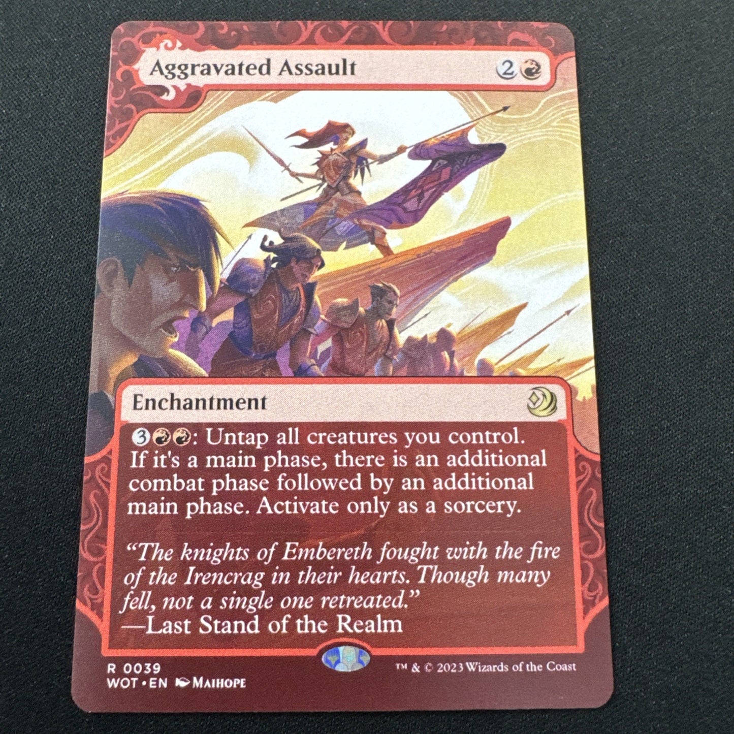 Wizards of the Coast Aggravated Assault Wilds Enchanting Tales Rare Enchantment…