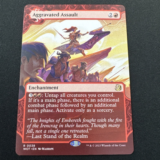 Wizards of the Coast Aggravated Assault Wilds Enchanting Tales Rare Enchantment…