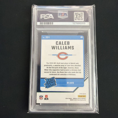 2024 Panini Donruss Optic - Rated Rookie Caleb Williams #201 Purple Shock Prizm