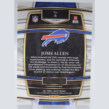 2021 Panini Select Josh Allen Buffalo Bills #6
