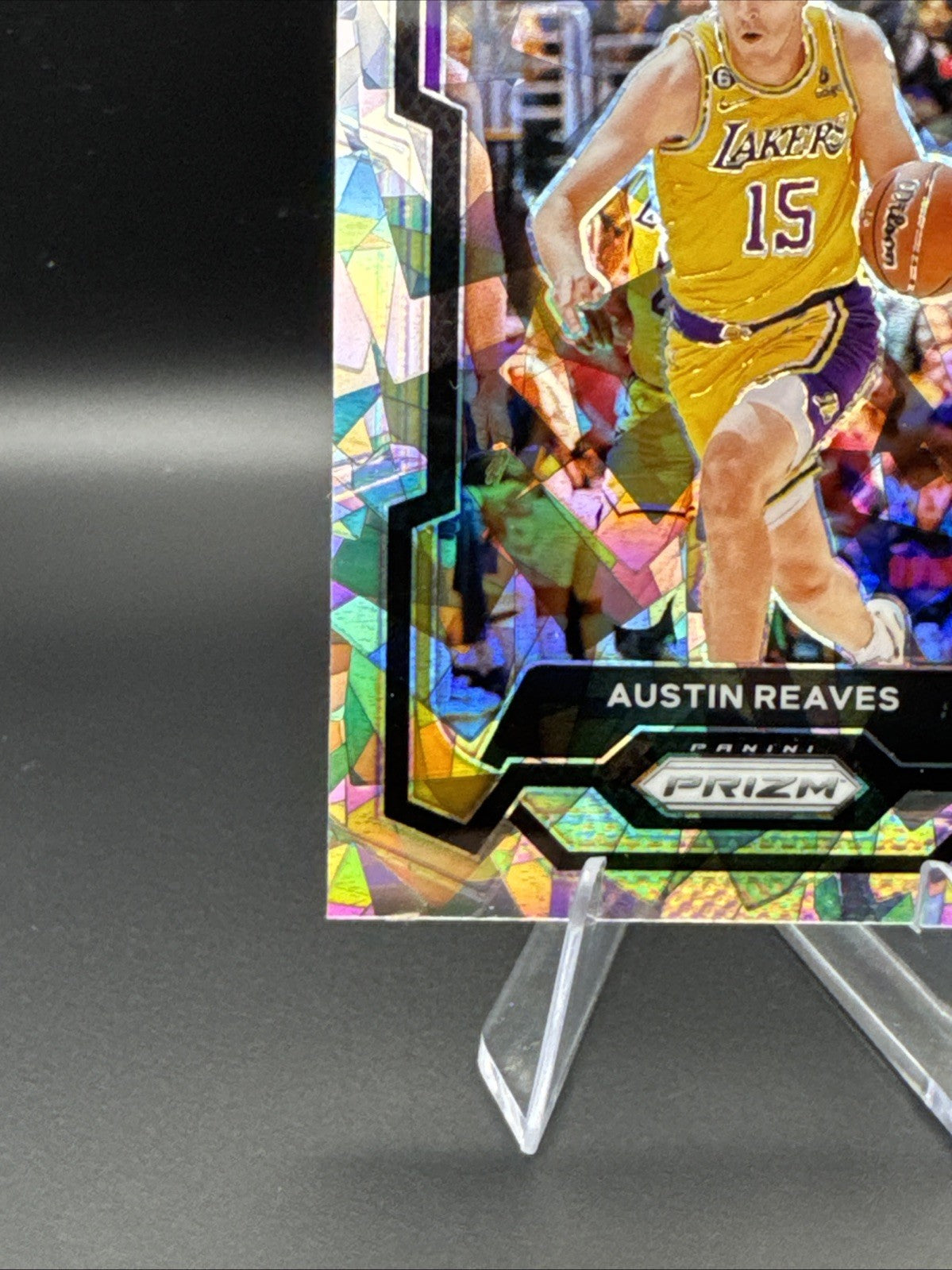 Austin Reaves 2023-24 Panini Prizm Cracked Ice Silver Prizm Lakers #76