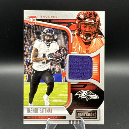 2021 Rashod Bateman Playbook RC #RMA-RBA Authentic Memorabilia Patch Rookie