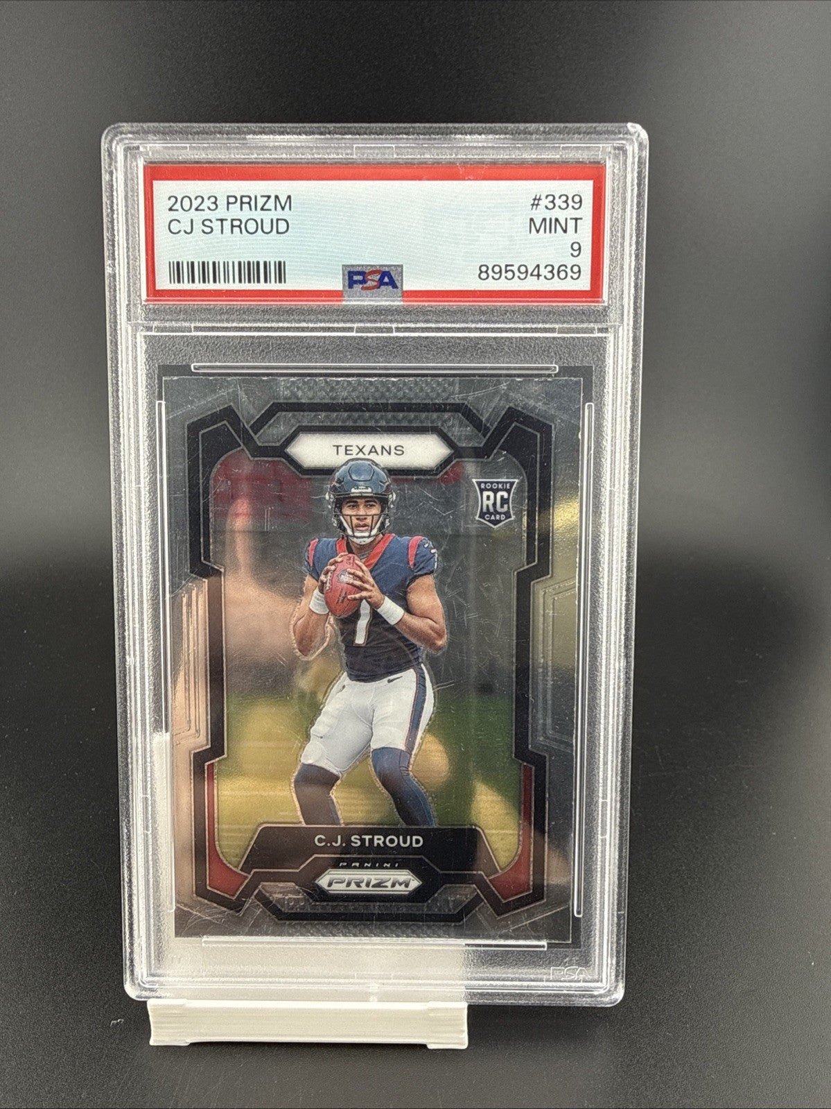 Panini 2023 Prizm Rookie #339 C.J. Stroud PSA 9 Houston Texans NFL Football Card