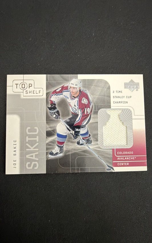 2001-02 Upper Deck Top Shelf - Game-Used Jerseys Joe Sakic #JS (MEM)