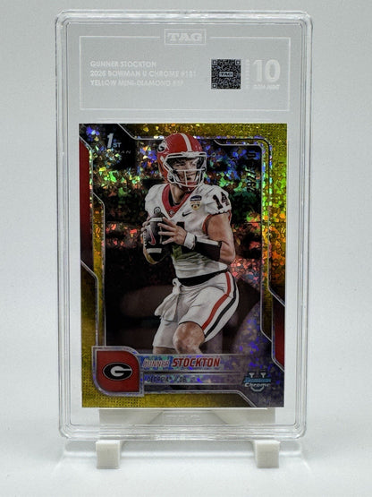 2025 Bowman U Chrome Gunner Stockton Yellow Mini Diamond Refractor /350 TAG 10