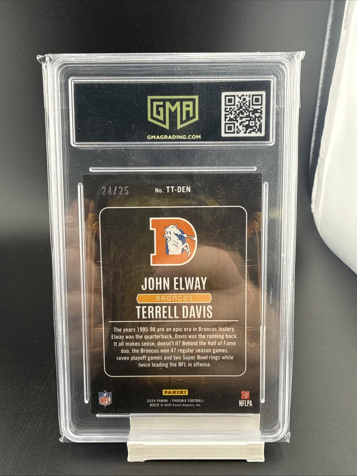 2024 Panini Phoenix - Treasured Tandems John Elway, Terrell Davis #TT-DEN Green