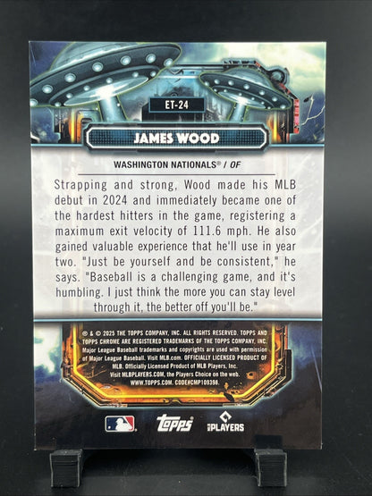 2025 Topps Cosmic Chrome -ET James Wood Green Space Dust Refractor /75 (RC)