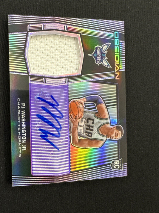 2019-20 Obsidian PJ Washington Jr RC Rookie AUTO RELIC PATCH RPA /75 HORNETS