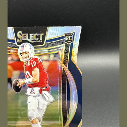 2024 Panini Select - Concourse Drake Maye #27 Silver Prizm Die-Cut (RC)