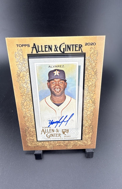 2020 Topps Allen & Ginter's - Mini Baseball Autographs Yordan Alvarez #MA-YA...
