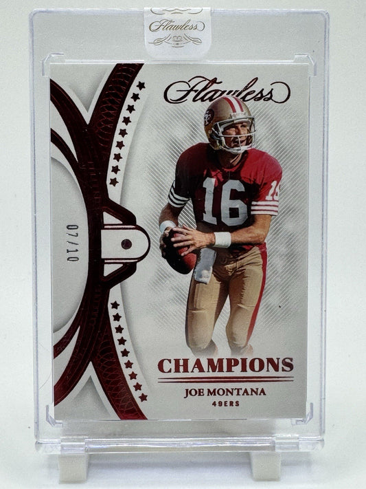 2022 PANINI FLAWLESS CHAMPIONS Joe Montana #SB-4 7/10 Super Bowl Champion 49ers