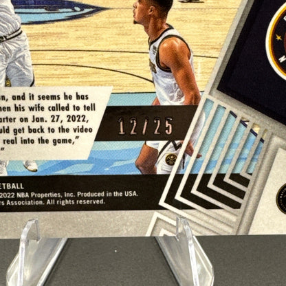 2021-22 Panini Mosaic Montage Nikola Jokic #16 White Prizm 12/25