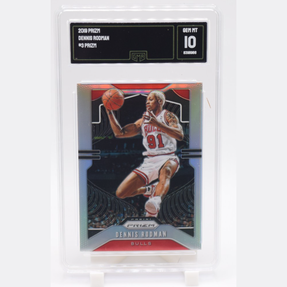 2019 PANINI PRIZM #3 DENNIS RODMAN Silver Prizm BULLS HOF GMA 10