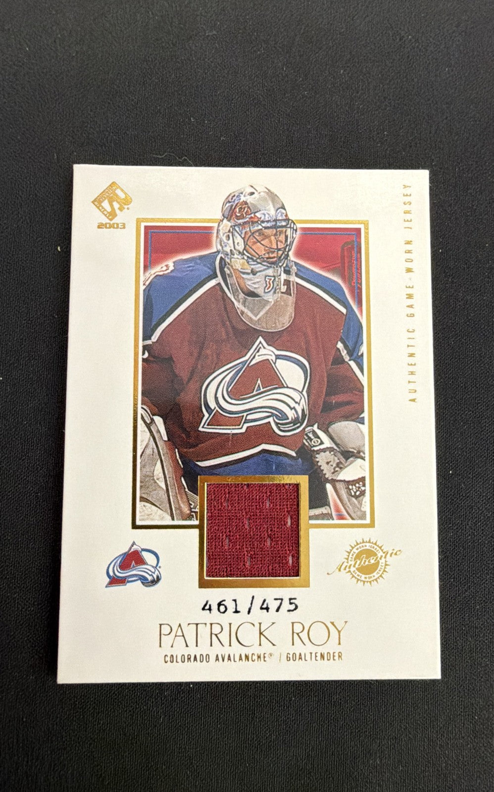 2002-03 Pacific Private Stock Reserve - Patrick Roy #110 /475 (MEM)
