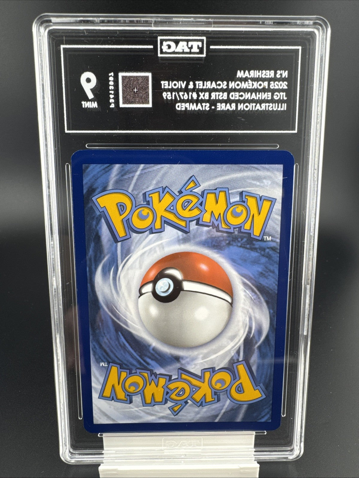 N's Reshiram 2025 Pokemon Scarlet Violet 167/159 Illustration Rare Stamped TAG 9